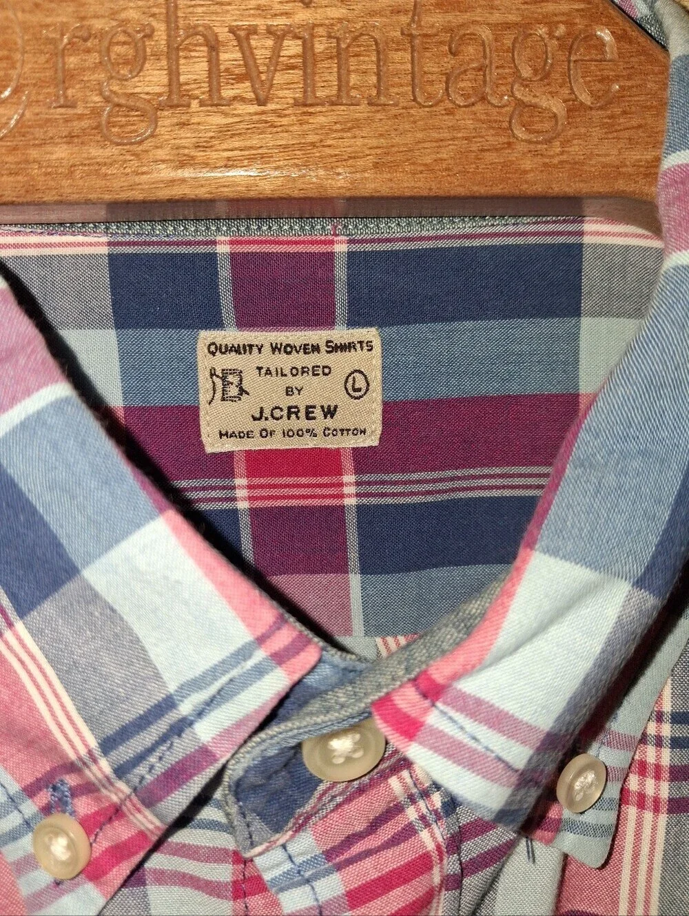J.Crew Plaid Dress Shirt 100% Cotton L